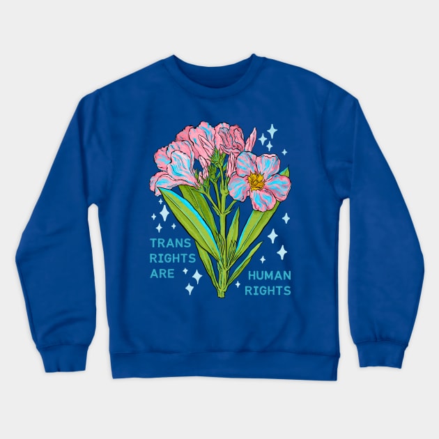 Trans Rights Are Human Rights Crewneck Sweatshirt by FabulouslyFeminist